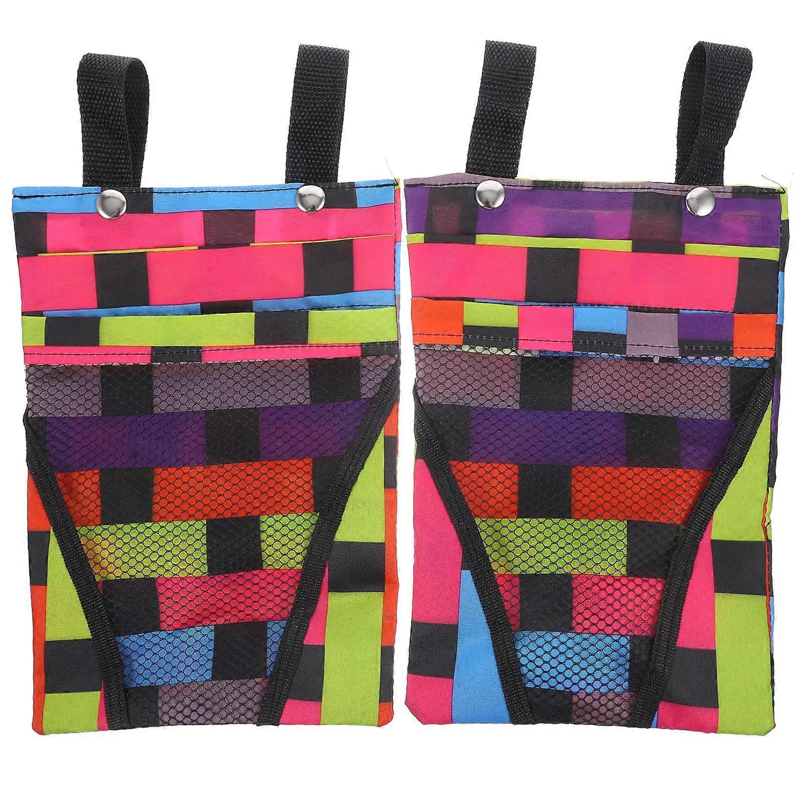 Bicycle Hanging Bag 2-Piece Set, Multifunctional Basket Bag With Multiple Compartments, Washable, In Assorted Colors