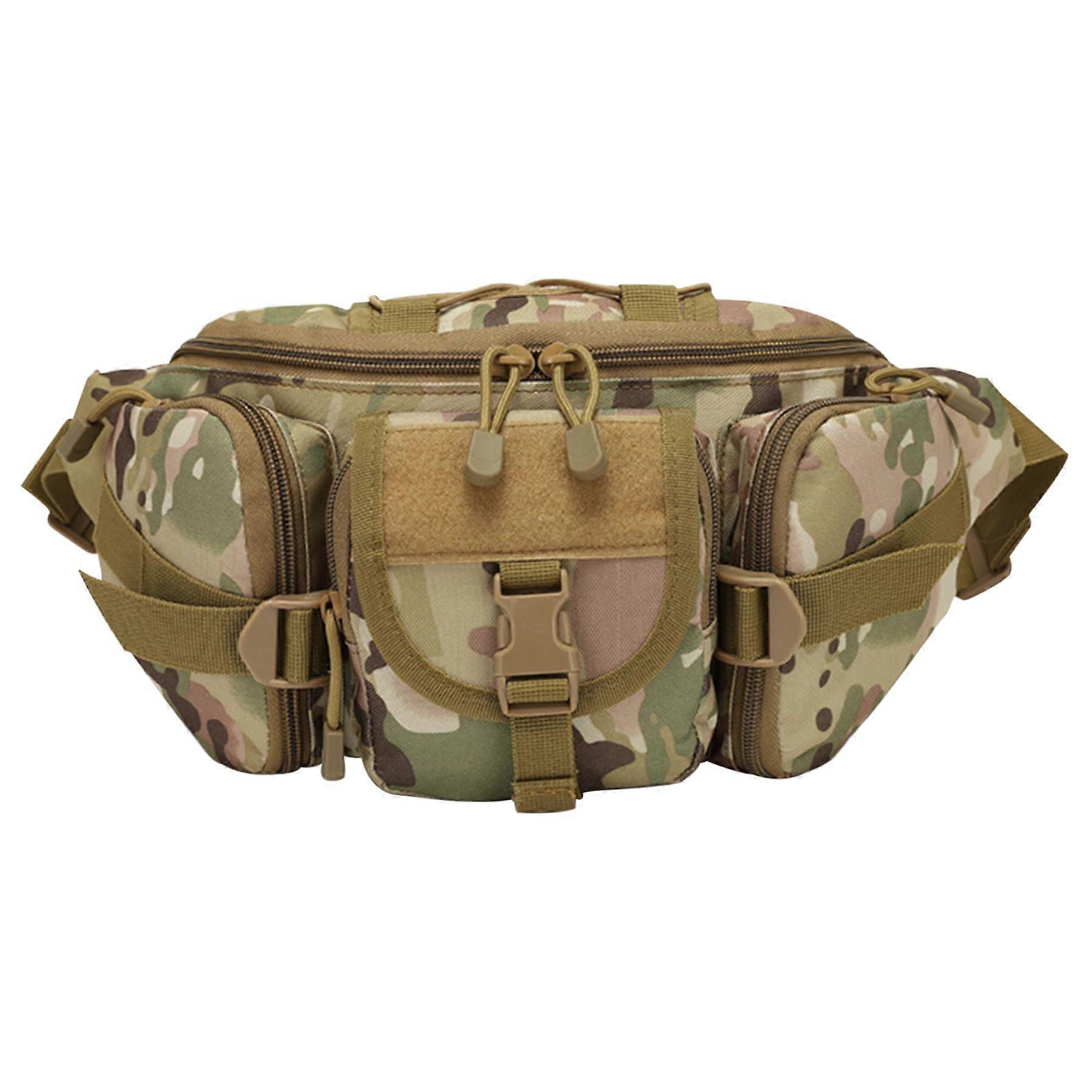 Hunting Package, Waterproof Camo Fanny Pack for Men with Large Capacity and Multiple Pockets for Outdoor Fishing, Hiking, Climbing