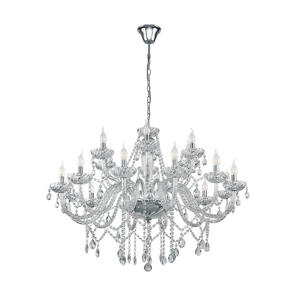 Basilano 18 Lamp Multi Arm Chandeliers Chrome