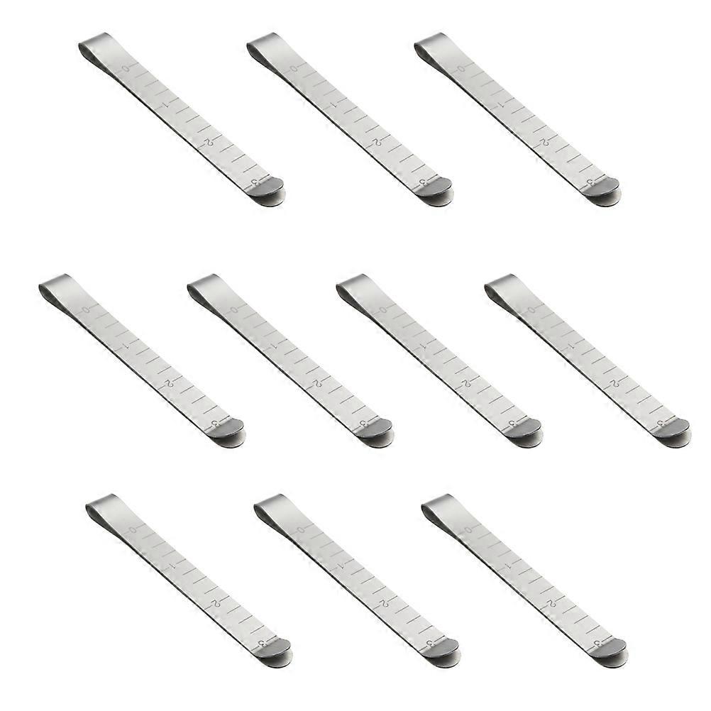 Sewing Clips with Measurement Ruler 10 Pieces Stainless Steel Hemming Quilting Tool for Machine and