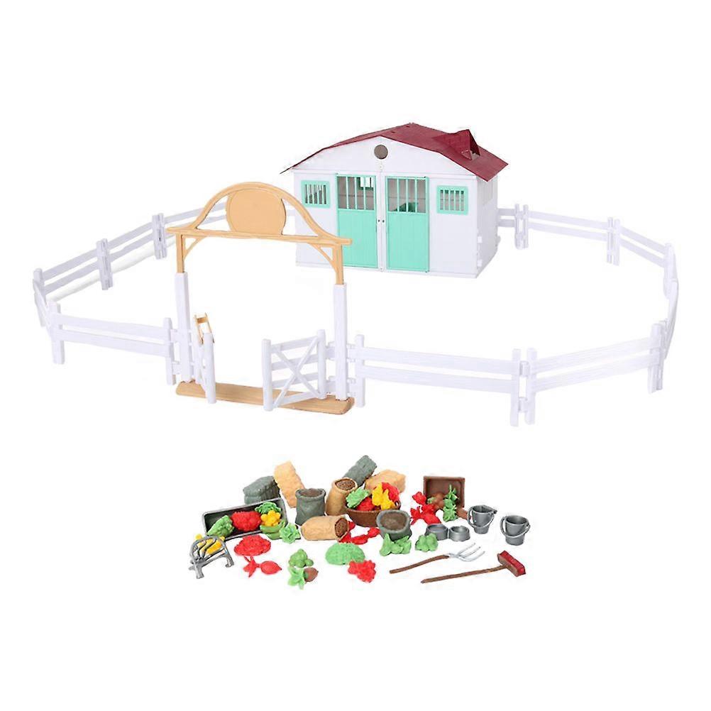 Creative Kids DIY Plaything 1Set Emulation Farm Model Toy Designed For Home Decoration 29.00X19.00X12.00CM Role-Playing