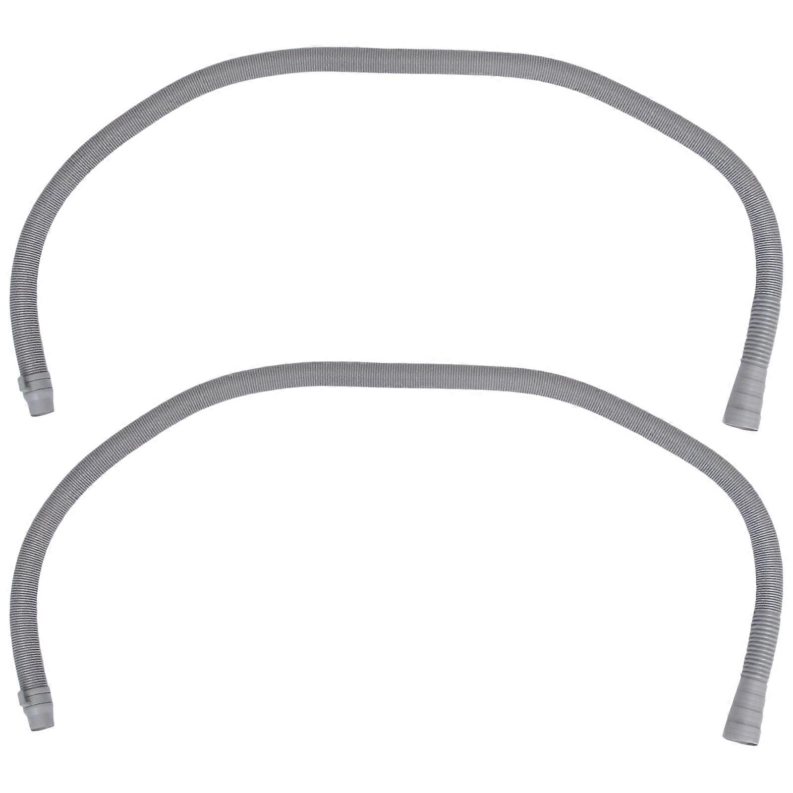 Grey Thickened Drain Hoses for Washing Machine Home Appliance Use with Easy Installation 2 Pcs