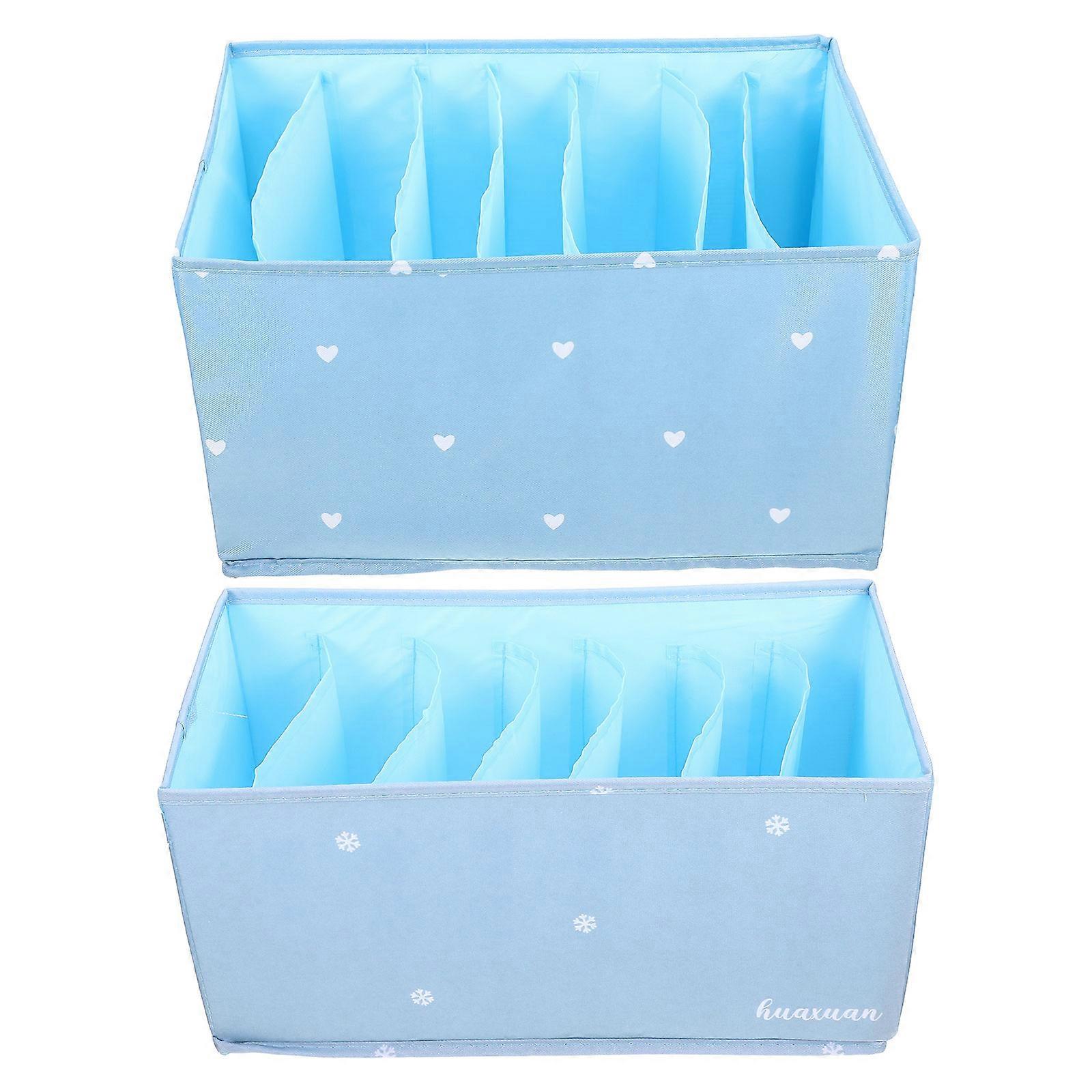 Blue Clothes Drawer Organizer for Storage Use with Multi-Function 2Pcs