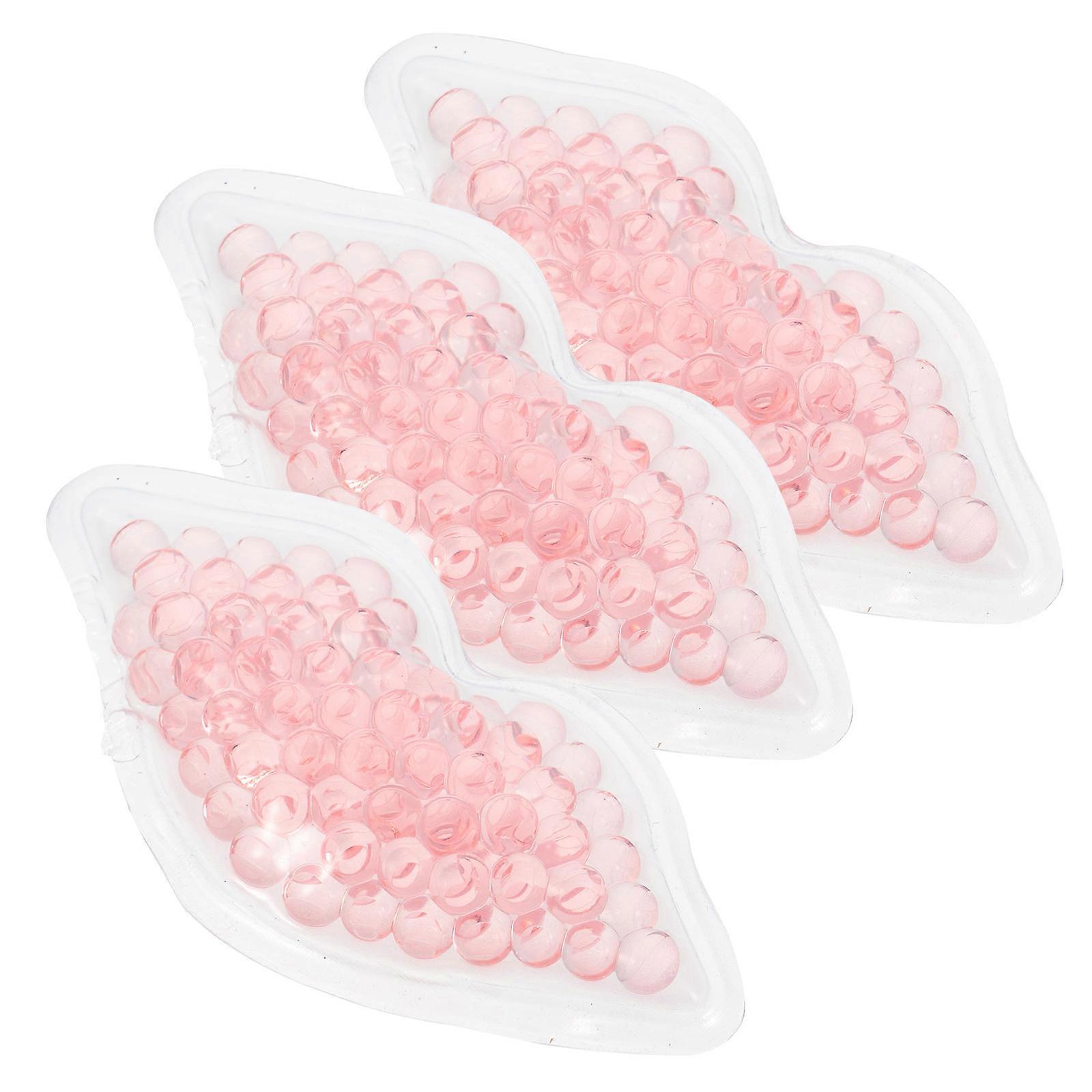 Hot Cold Compress Lip Pads 3Pcs Lip-shaped Cooling Pads Outdoor Use Premium Silicone To Eliminate Fatigue