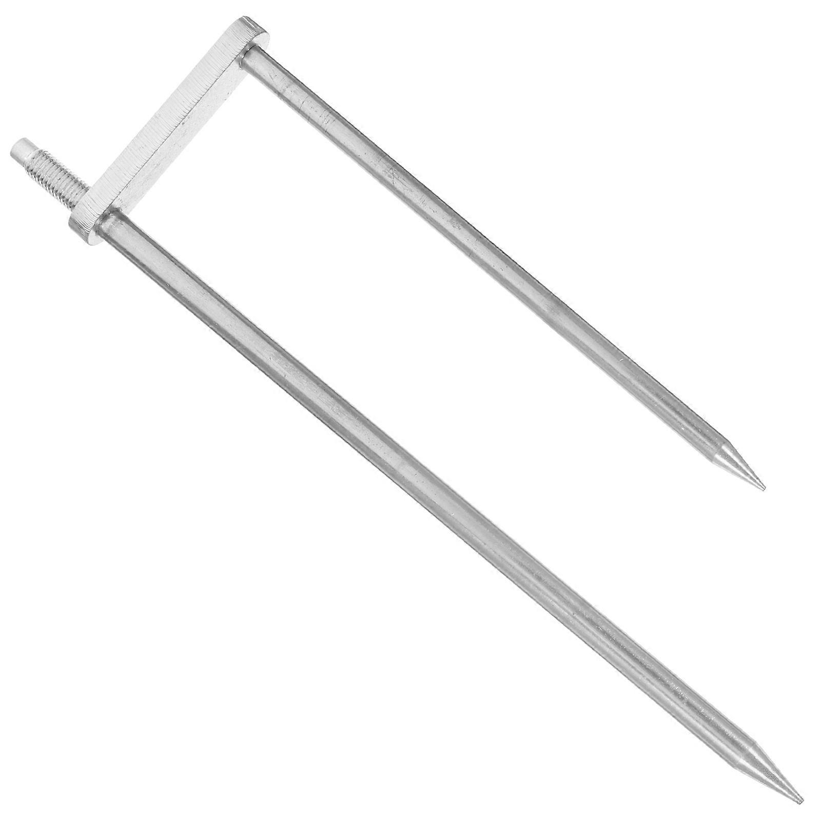 Fishing Umbrella Holder With Rectangular Grip For Beach Activities In Silver Color With Sunshade Function 1Pcs