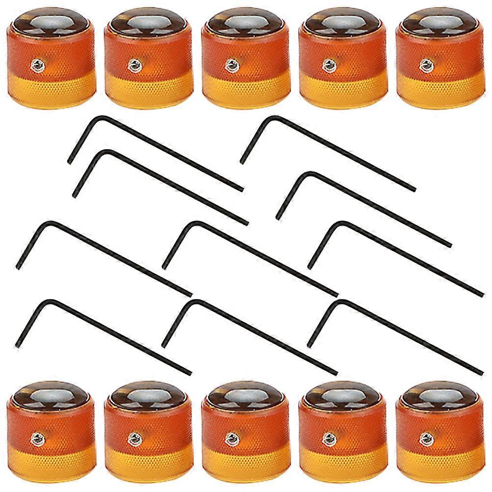 Replacement Knobs For Electric Guitar 10Set Light Brown Volume Control Plastic Ideal For Guitar Repair