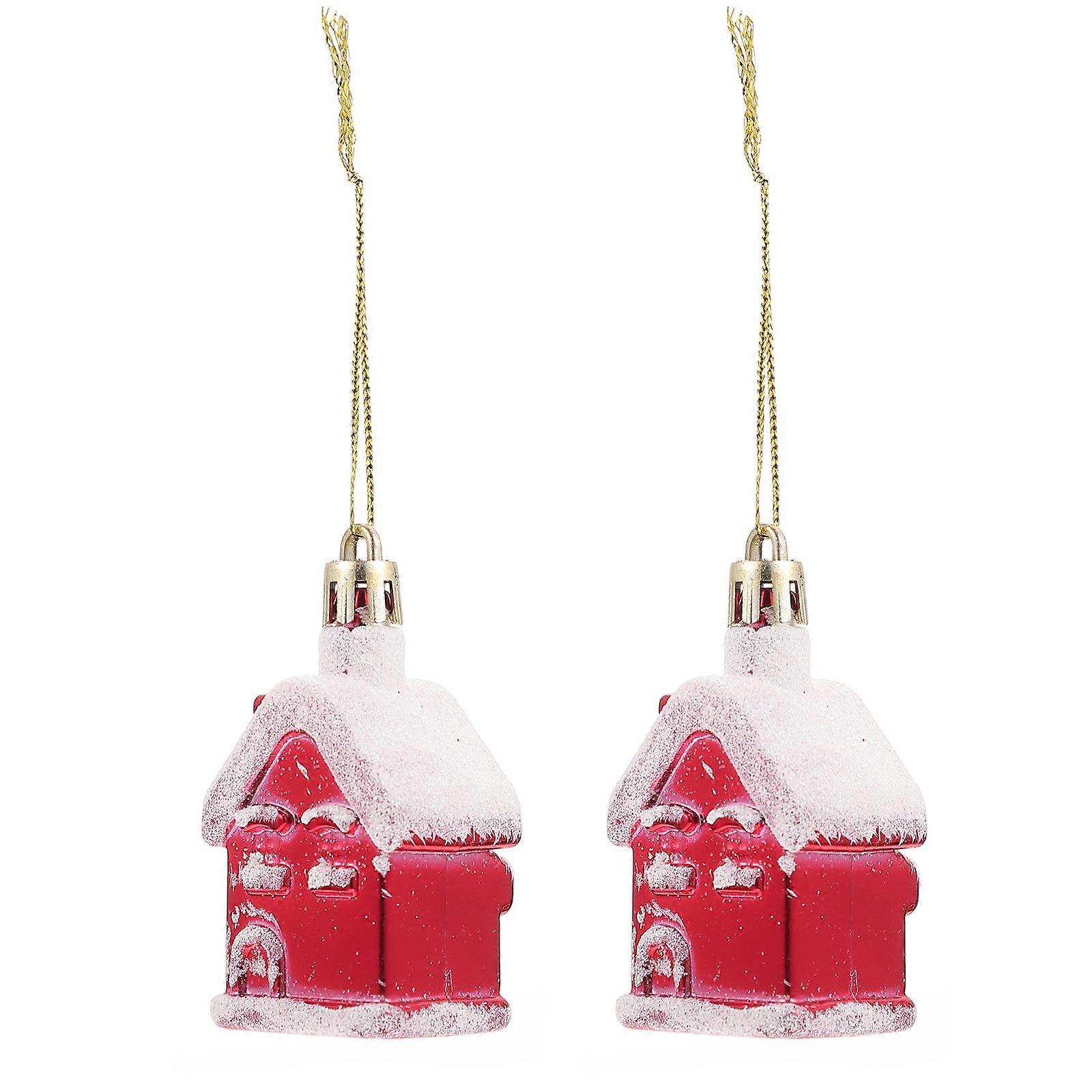 Beautiful House Shape Pendant For Office Decorating Christmas Layout 2Pcs