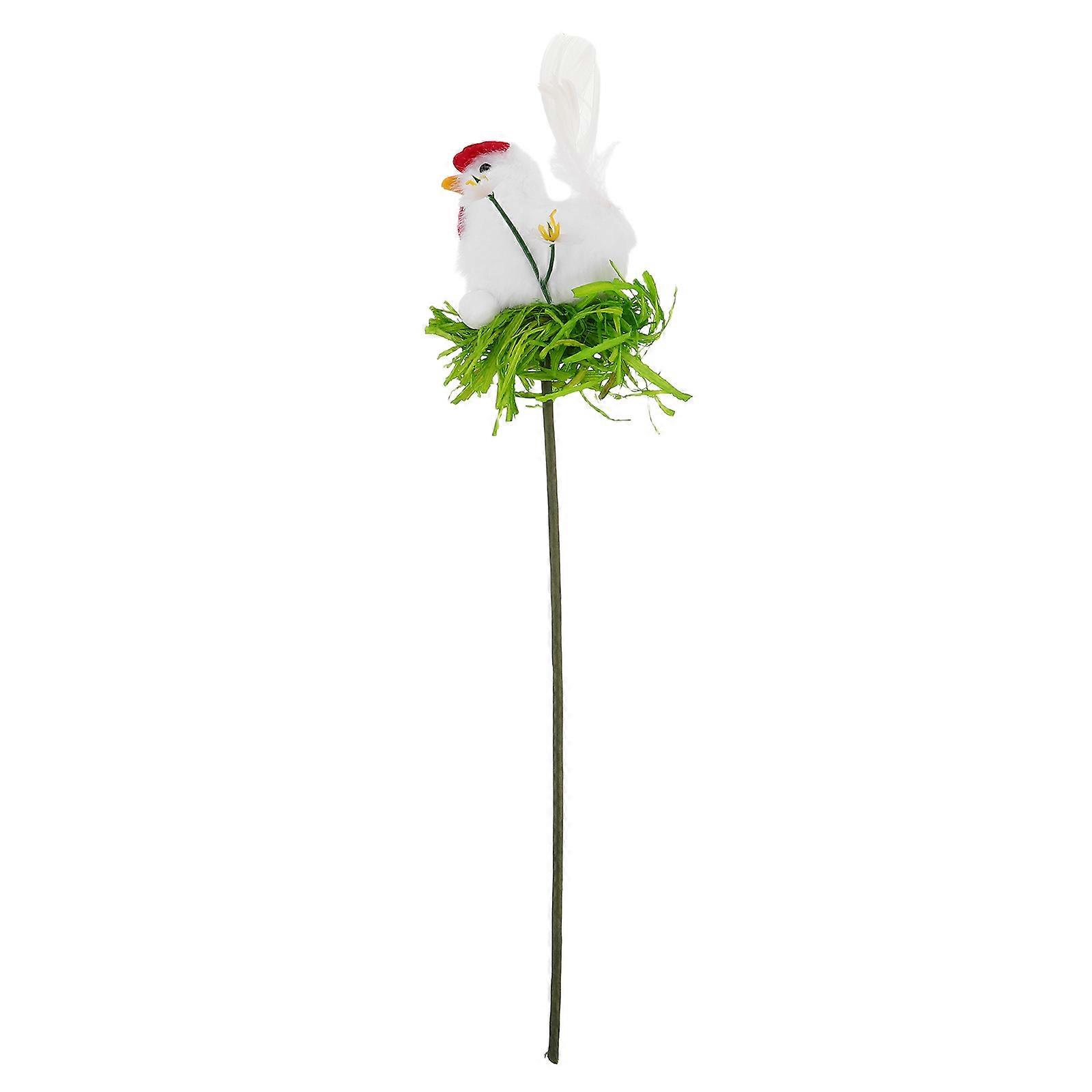 Artificial Easter Stems with Realistic Rooster Design for Home Decor and Floral Arrangements Multi Color