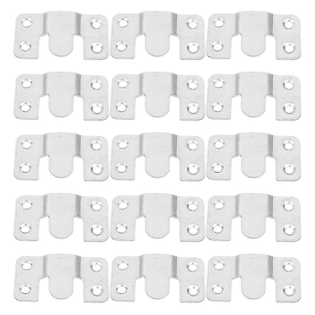 20pcs Heavy Duty Stainless Steel Frame Clips for Wall Mounting Mirrors, Art & Home Decor – Durable, Secure Interlocking Design for Reliable Hanging