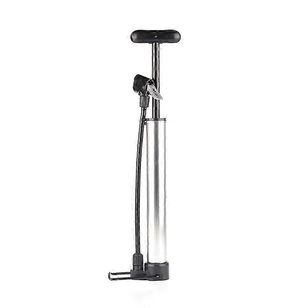 Mini Portable Lightweight Telescopic Bike Pump - High Pressure Bicycle Inflator in Silver for Easy Inflation on the Go