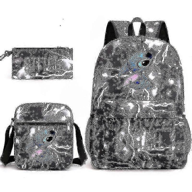 Lilo Stitch Backpack Three-piece Set School Bag_x