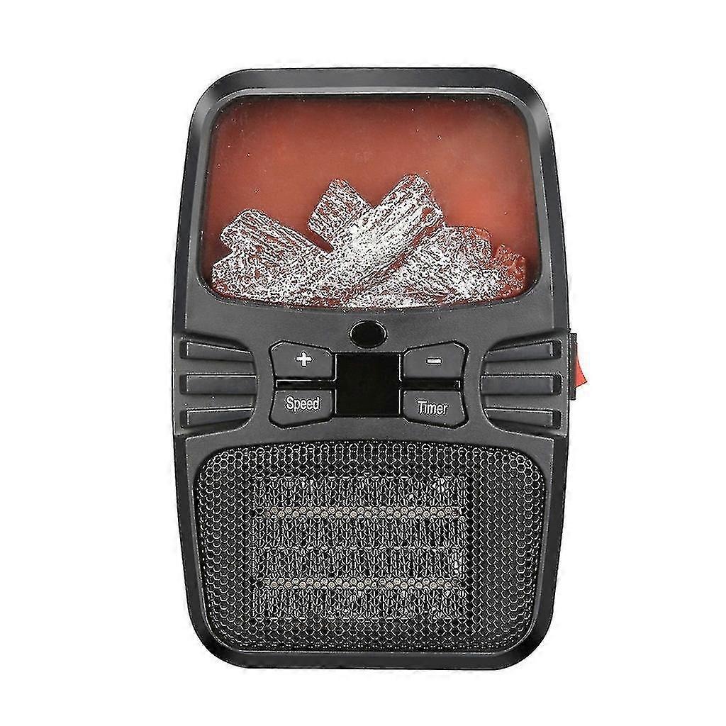 Flame Heater Small Air Conditioning Portable Heater Mini Multi-function Heater Black HG
