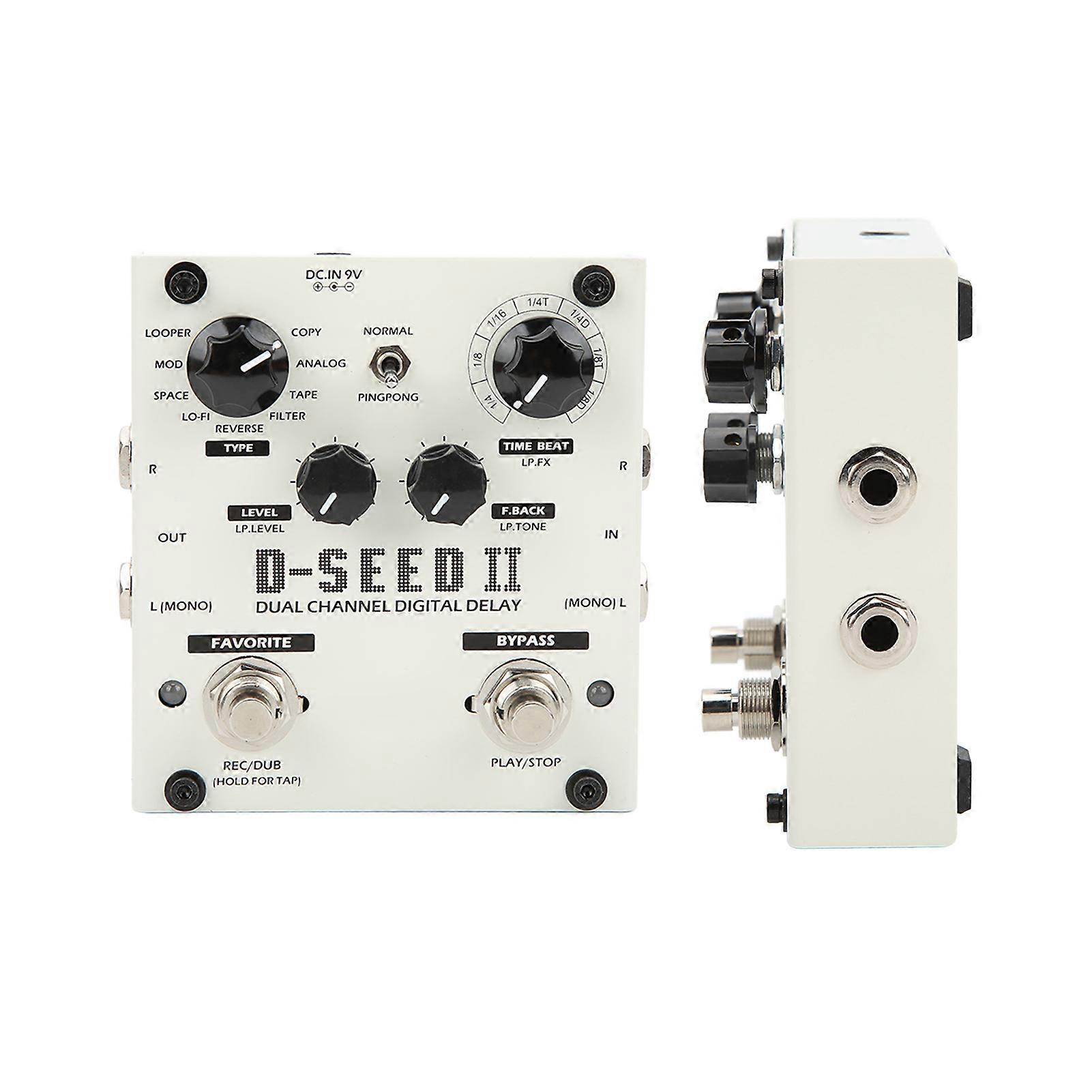 Multi Pedal Effect 2 Channel Digital Delay Stereo Looper 8 Modes for Electric Guitar