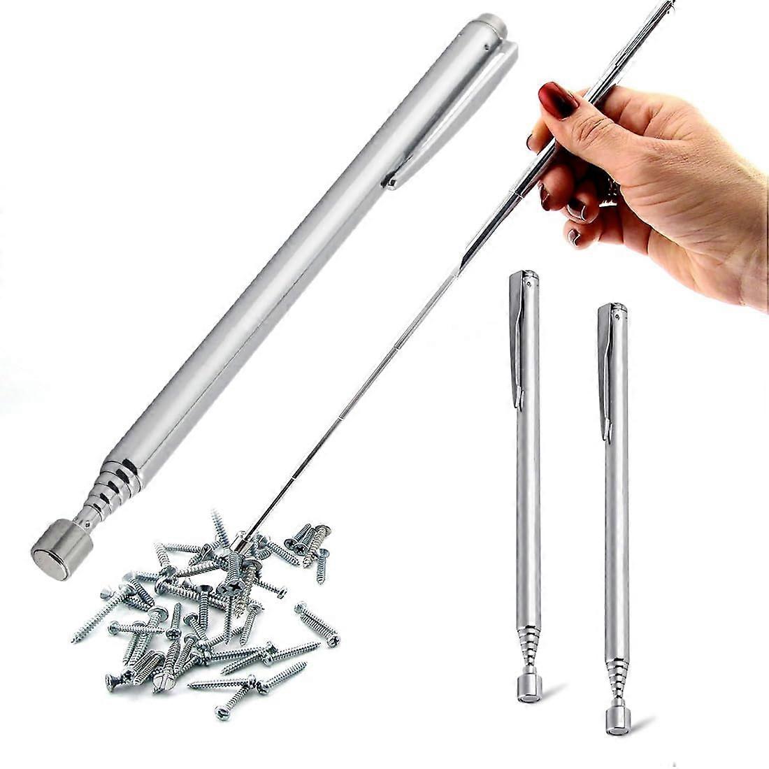 Magnetic Telescopic Rod Extendable Magnetic Lifter Up To 125 Cm For Screws Nuts Keys And Metal Parts Pack Of 3