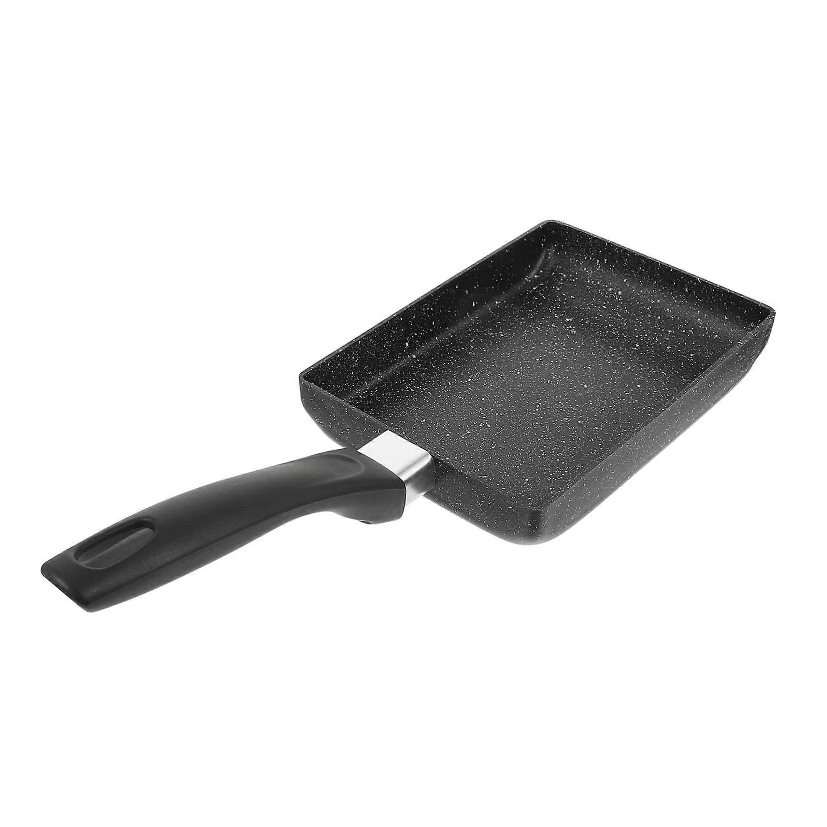 Induction Hob Frying Pan Non Stick Square Shape Egg Shaping Pan Black For Home Kitchen
