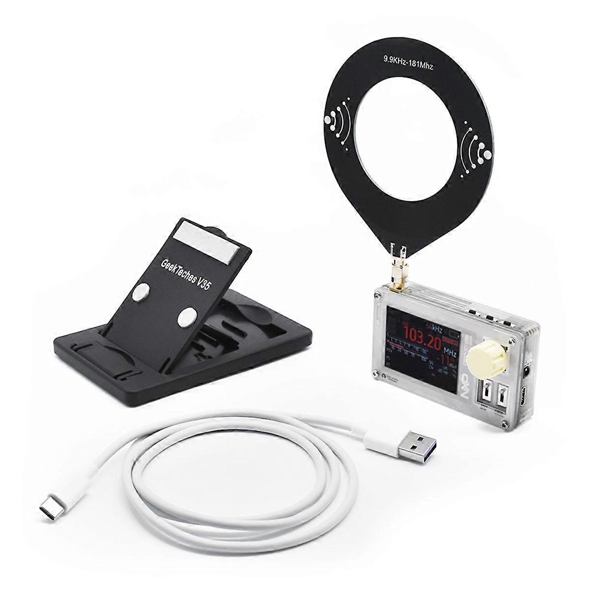 TEF6686 Radio 2.0 Inch IPS Screen ESP32 Full Band Radio FM/LW/MW/SW Shortwave Radio Receiver with Donut Antenna B