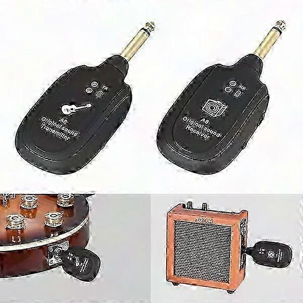 UHF Guitar Wireless System Transmitter and Receiver Set for Clear Sound