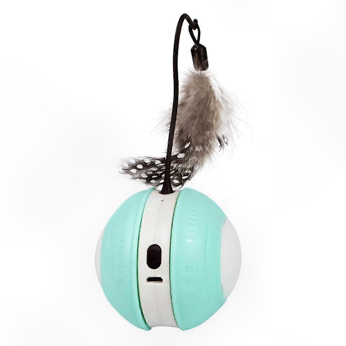 Electric Cat Toy Ball Interactive Toy Cat Teaser Ball Automatic Moving Cat Ball USB Rechargeable with 2 Modes Cat Toy