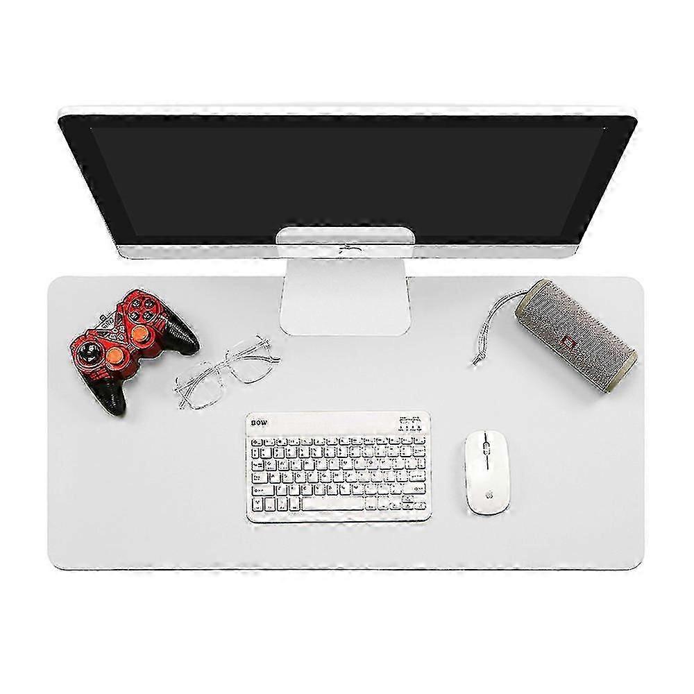 100*50cm Waterproof Desk Suction Protector Mouse Pad Large Leather Desk Pad For Keyboard And Mouse,ivory
