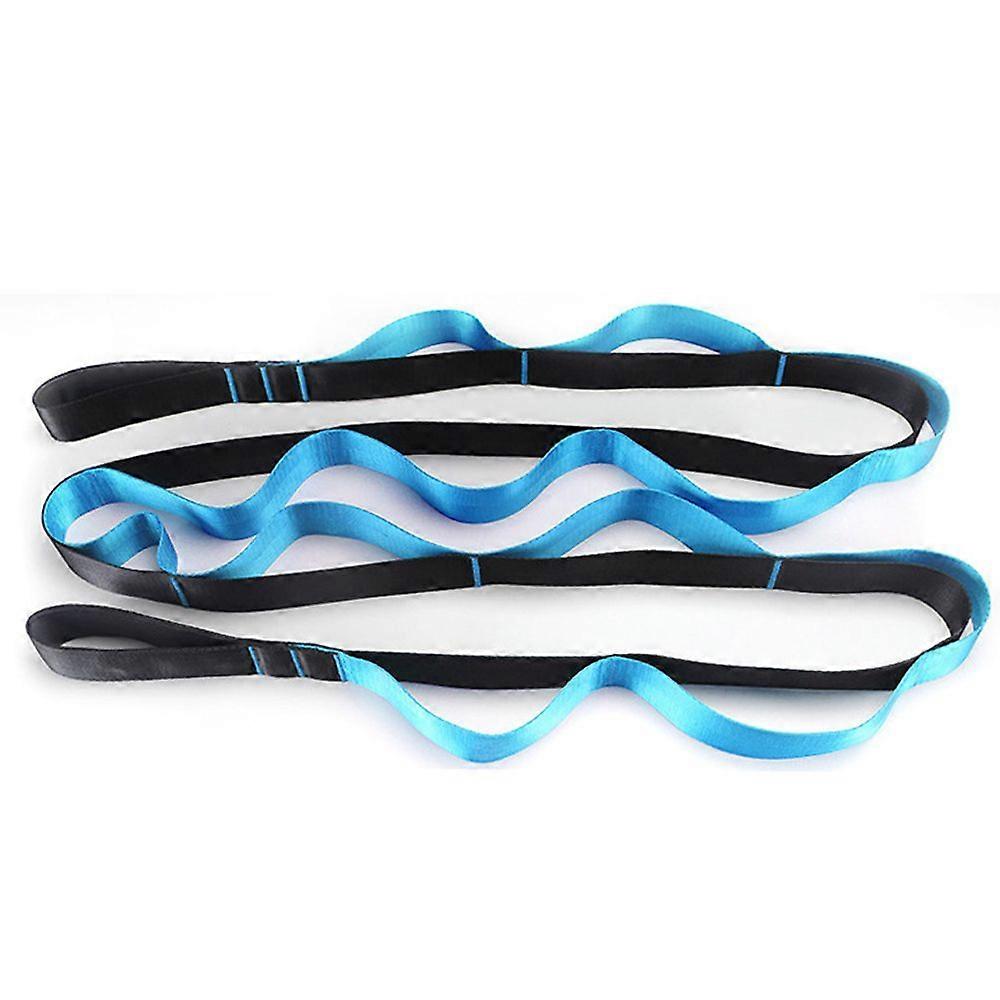 Stretch Strap, Non-Stretch Elastic Strap for Stretching, Pilates, Dance, Gymnastics, Blue