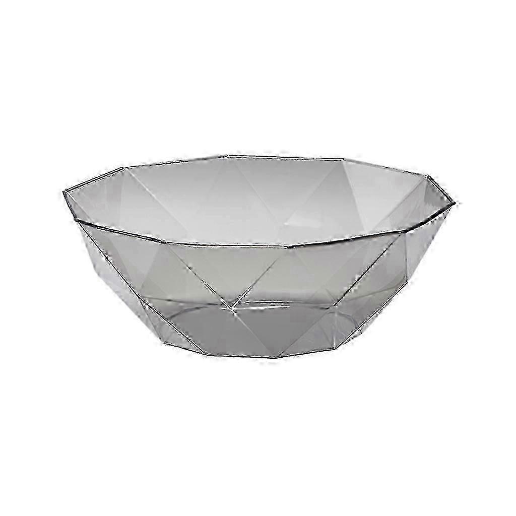 Geometric Grey Transparent Triangle Fruit Bowl for Snacks, Candy, and Small Food Storage