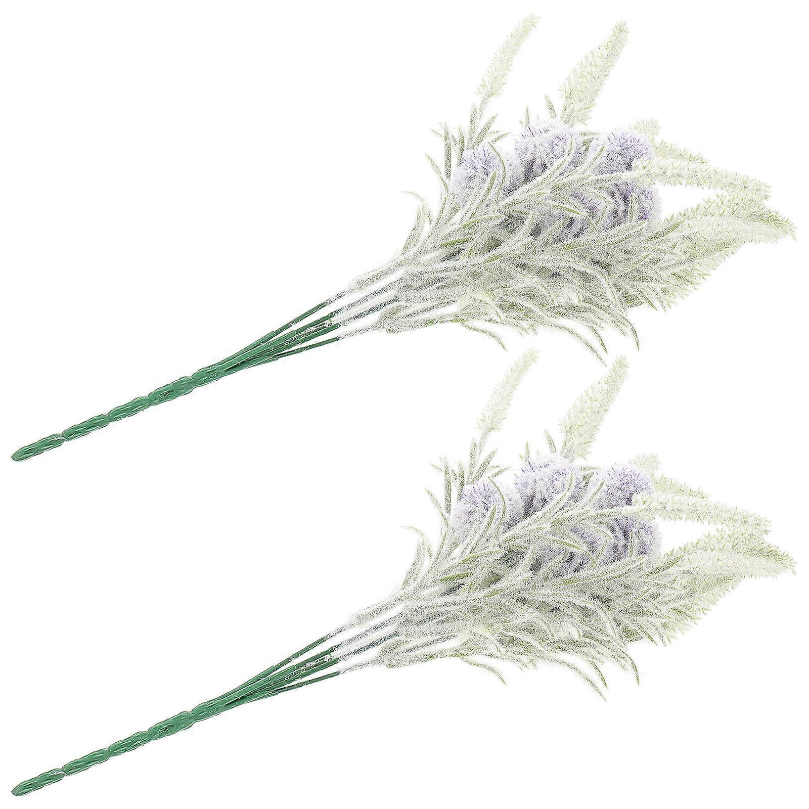 Simulation Flower Decoration Decorative Item Home Gathering Violet Plastic Decoration 2Pcs