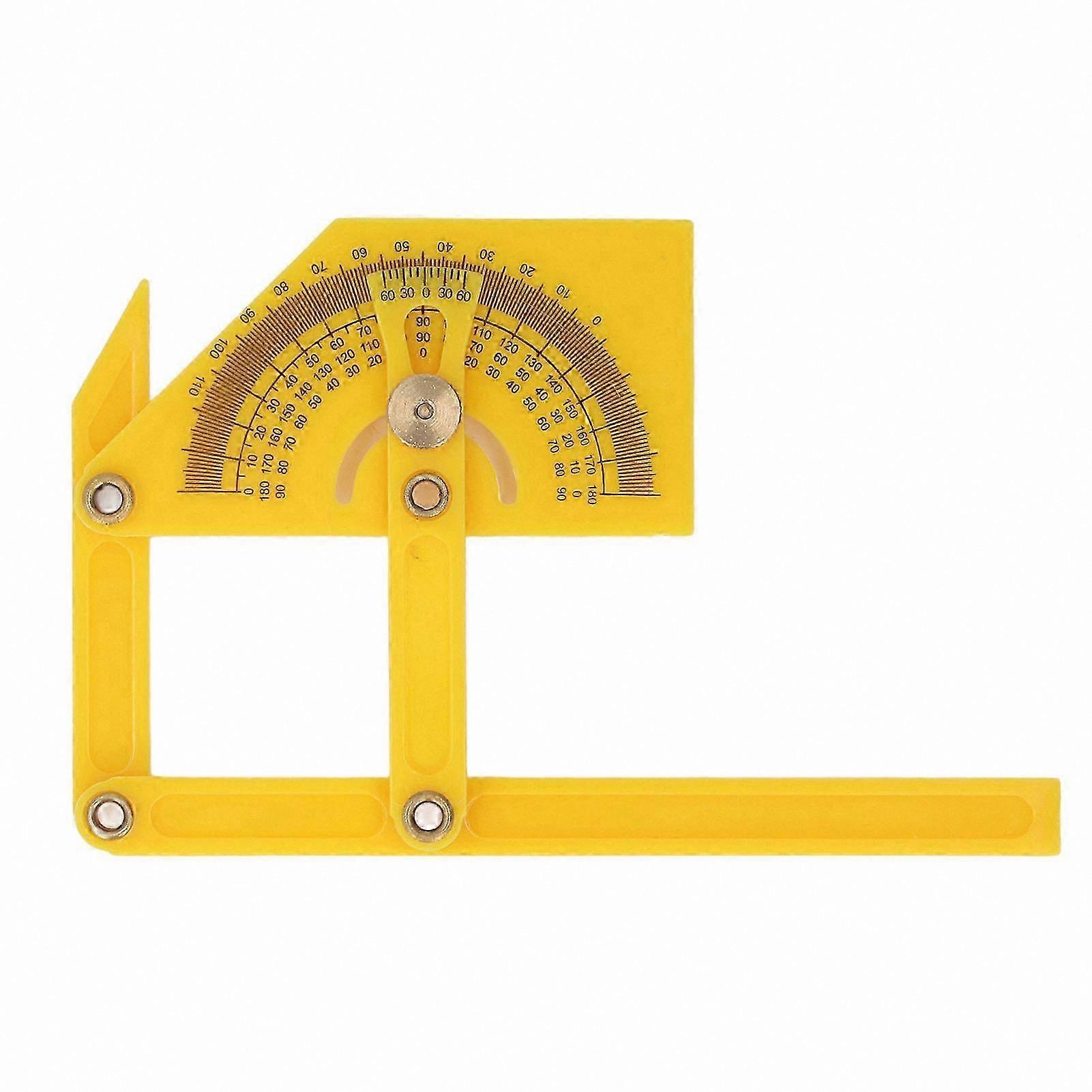 Adjustable Plastic Protractor for Measuring Internal, External & Sloped Angles in Woodworking Projects