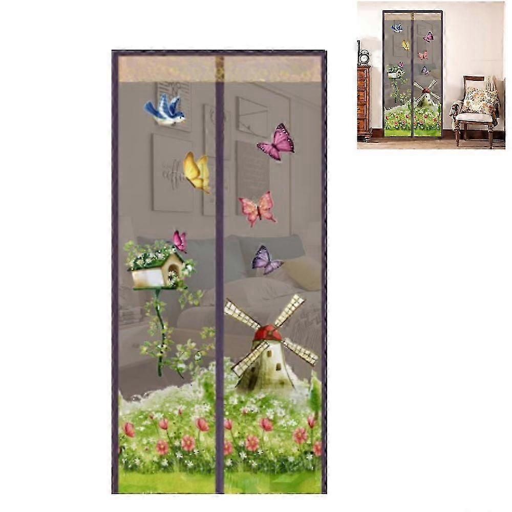 Magnetic Screen Door Mesh Gardin: Holdbar Heavy Duty Mosquito Net Bug Hands Free