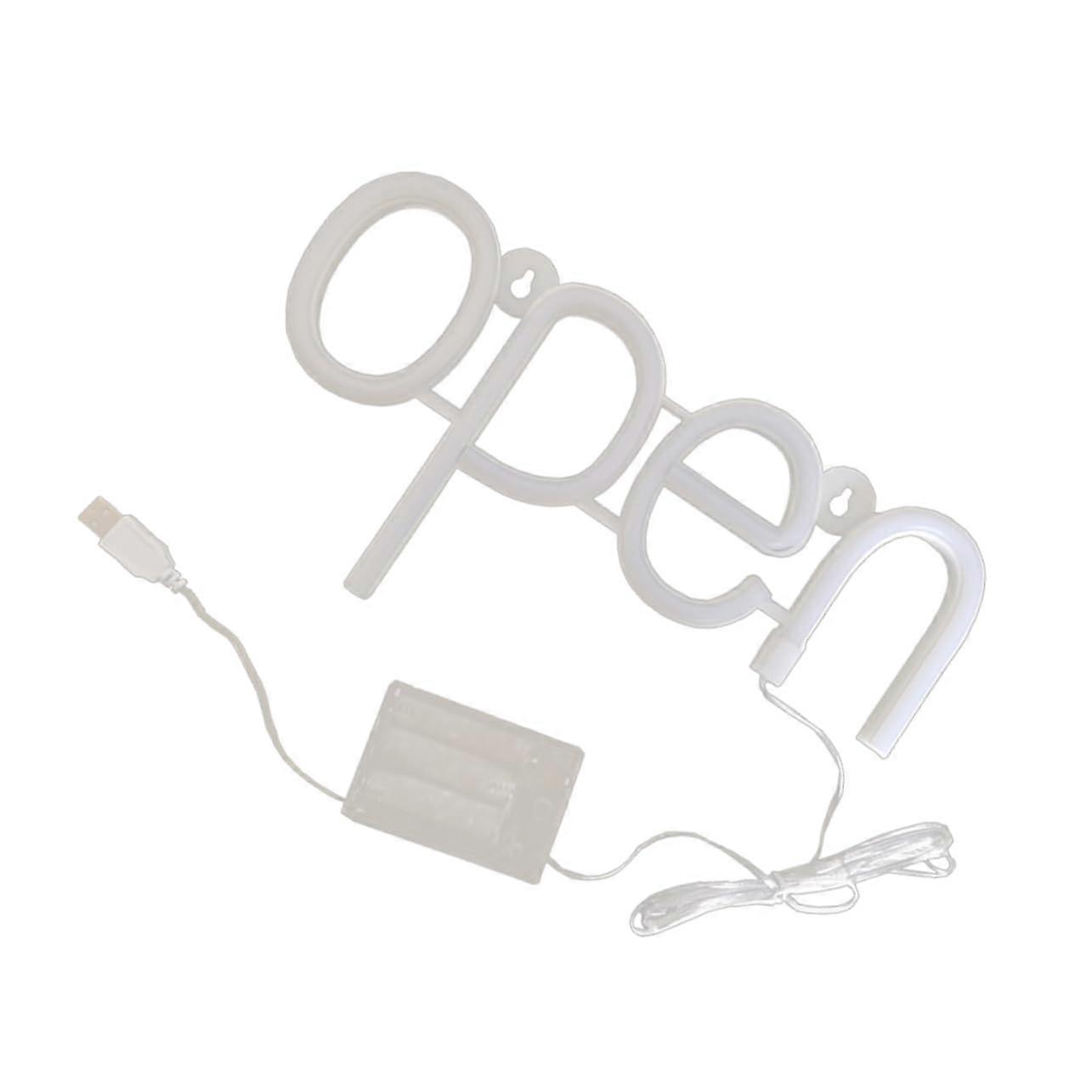 Neon LED Open Sign For Bar, Pub Or Wall Mounted, Battery Powered Lighting