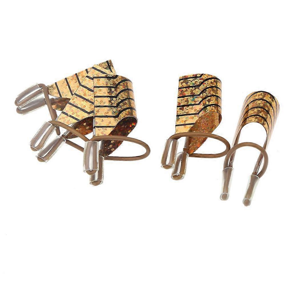 ネイルアートツール用フェイクネイルホルダーアルミニウムチップクリップホームサロン再利用可能なマニキュアツール5個