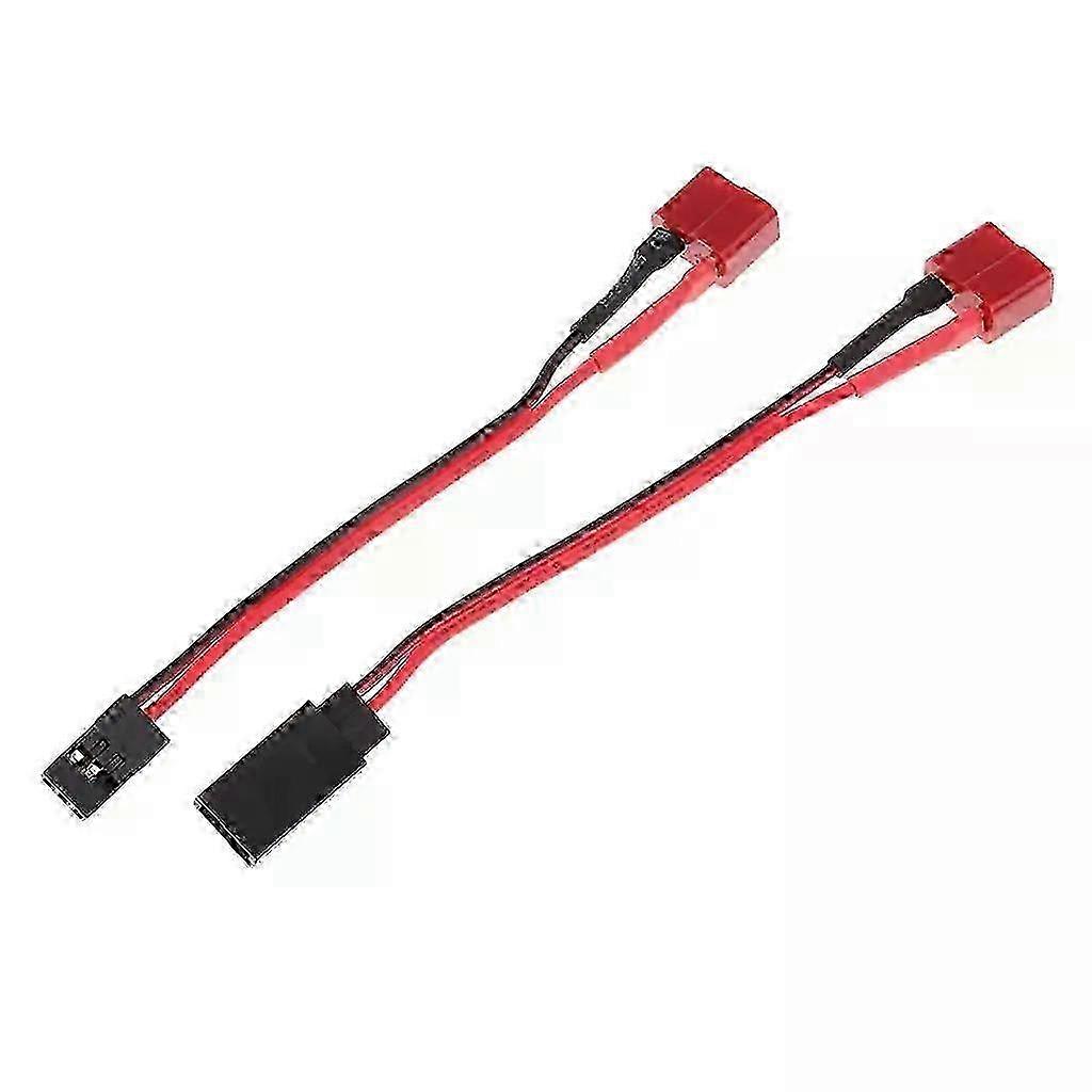 2x T Plug Deans to FUTABA JR Connector Adapter Male/Female Cable Le...