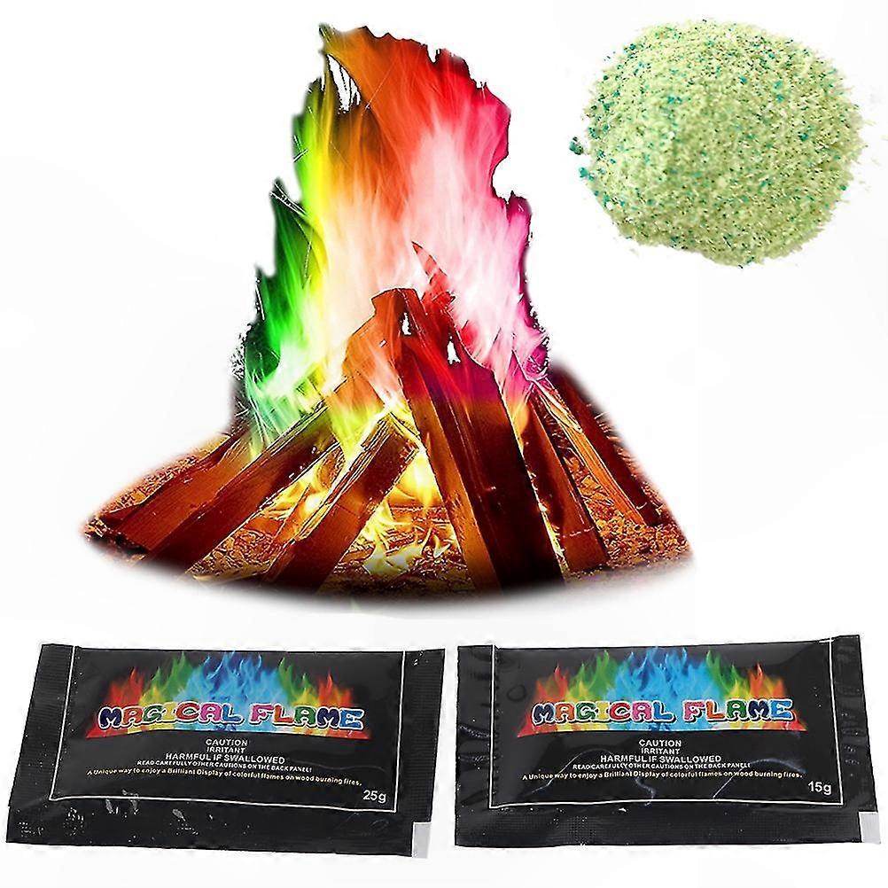 2 Packs Flame Coloring Powder for Campfire and Fireplace Use