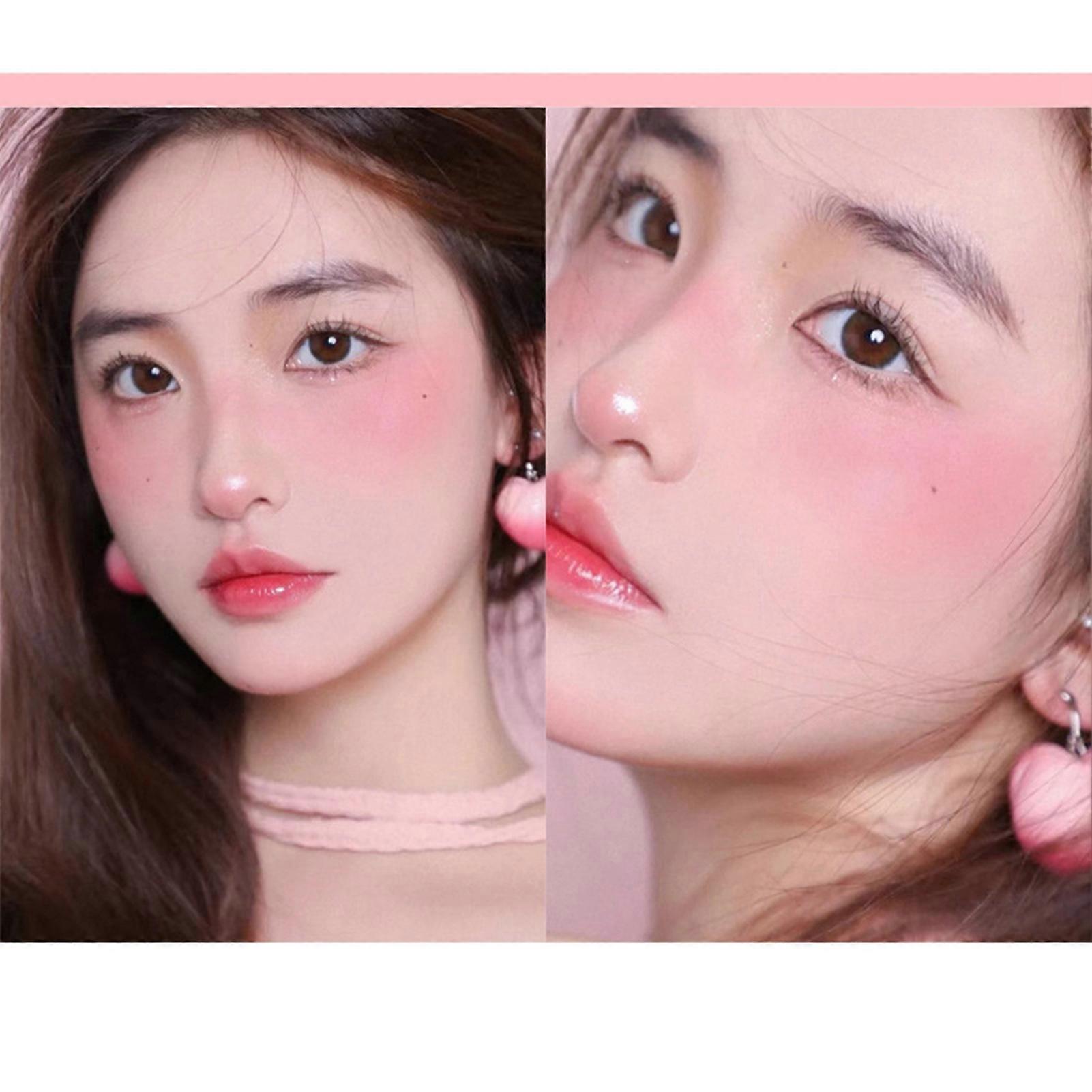 3pcs Mini Matte Blush Powder Set Portable Glitter Pearly 01