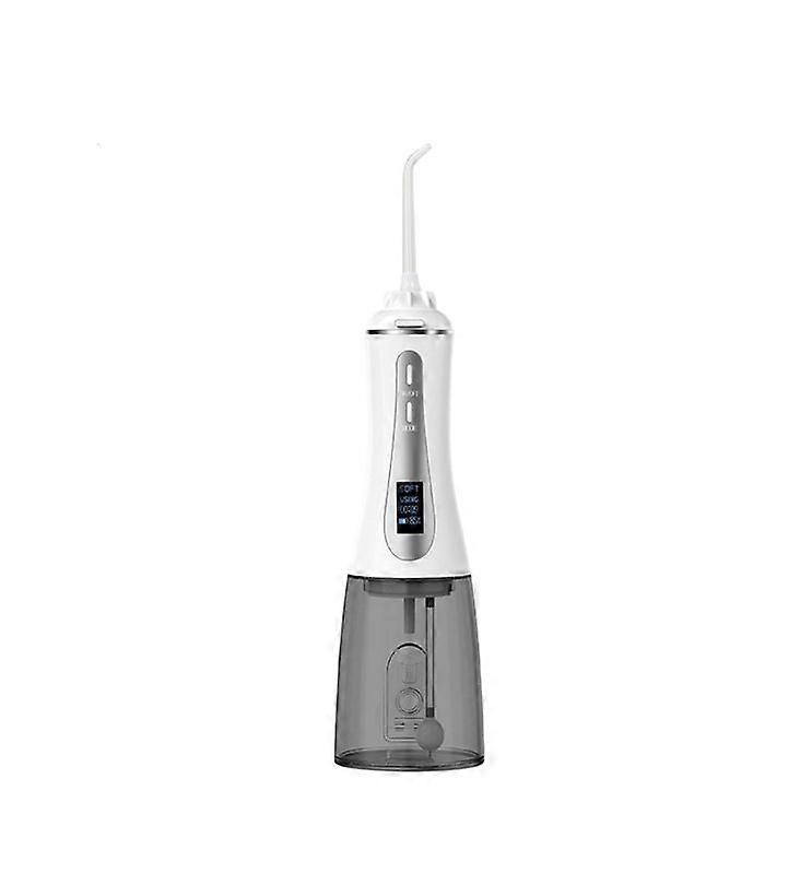 Powerful Cordless 350ML Water Dental Flosser Portable LED Display Oral Irrigator with 5 Pressure Modes 8 Replaceable Jet Tips and Storage Bag for Home
