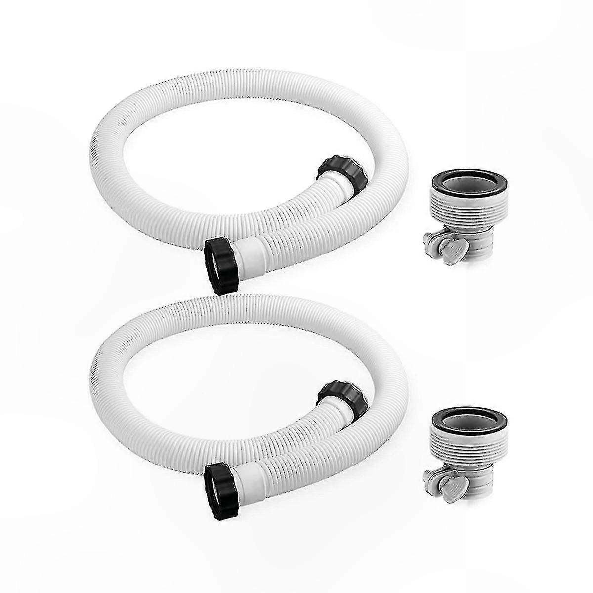 2-Pack 1.5" Pool Pump Connector and Drain Hose Adapter for Threaded Connections