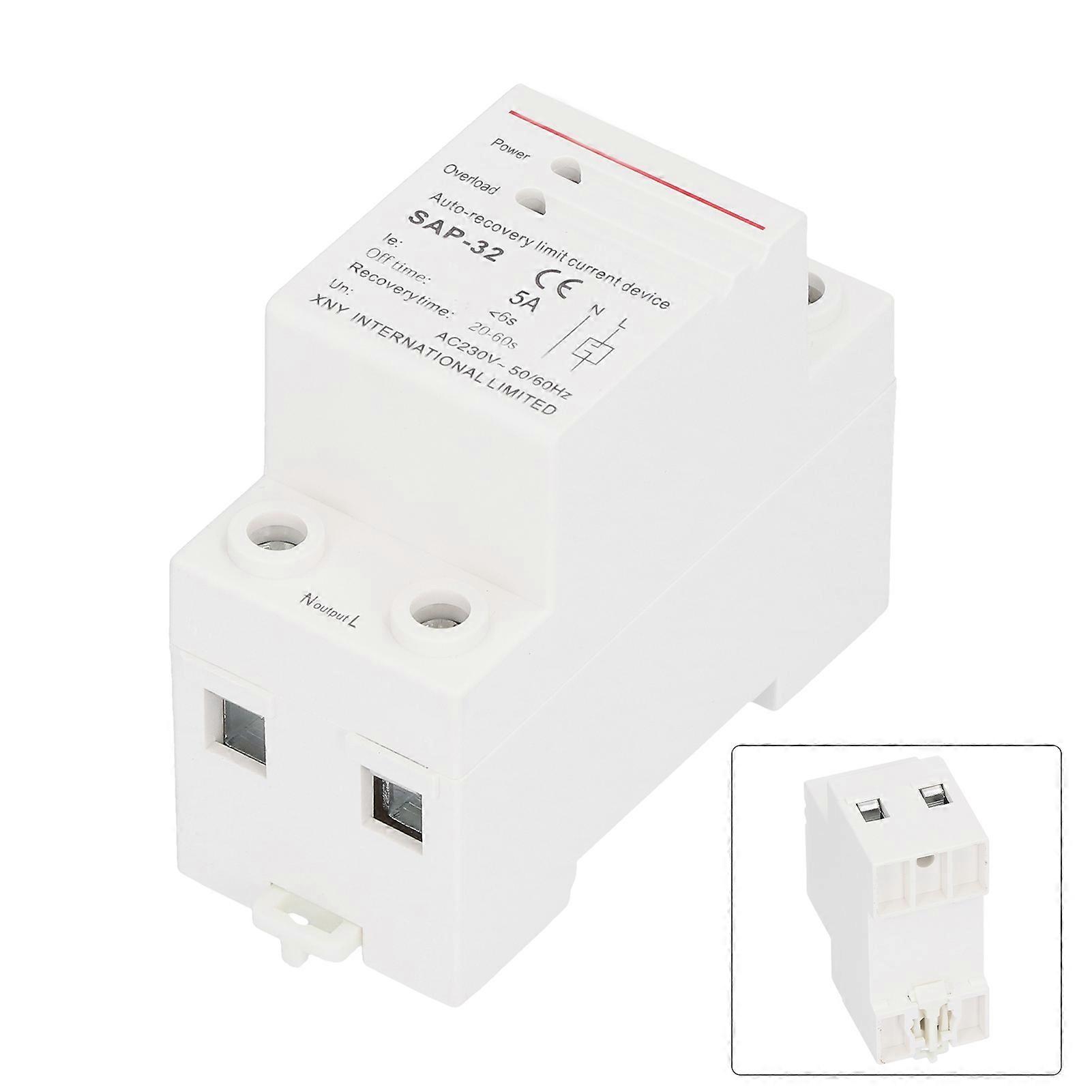 SAP-32 Over Under Voltage Protector 230V 5A ABS Shell Rail Mount