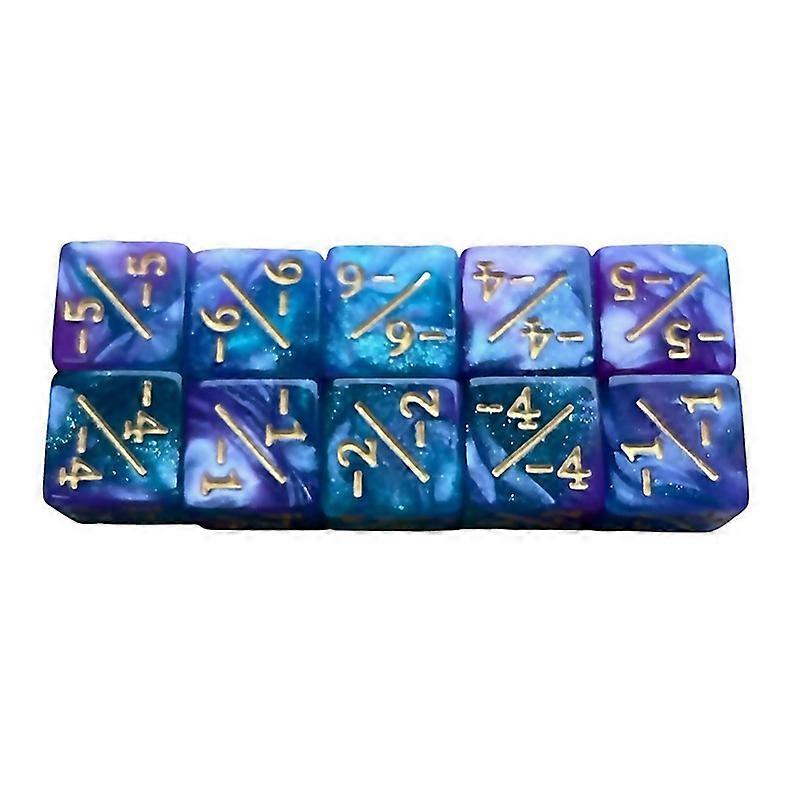 For 10pcs Symbol Dice Double Colors Math Counting Teaching Add Subtract Dice Digital Dice Dice Acryl