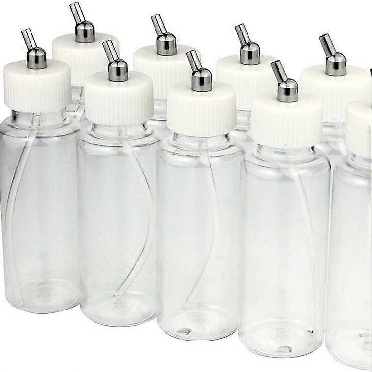 3pcs Airbrush Siphon Feed Jar 80cc Plastic Airbrush Bottles Jars Empty Paints Storage Bottles Adapter For Siphon Feed Accessories