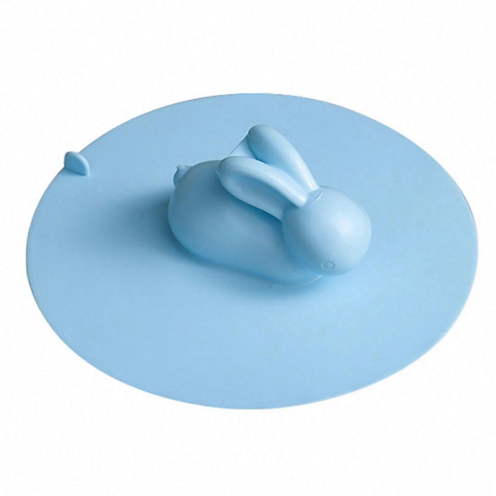Silicone Bathtub Stopper with Rabbit Handle - Strong Suction, Leak-Proof, Odor-Resistant for Sink and Bath Use