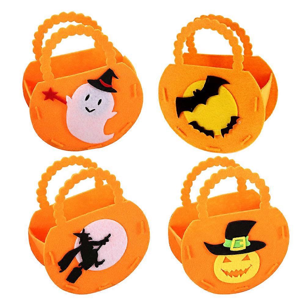 Halloween Candy Pouch Felt Candy Pouches for Storage Use 4Pcs Handheld Design