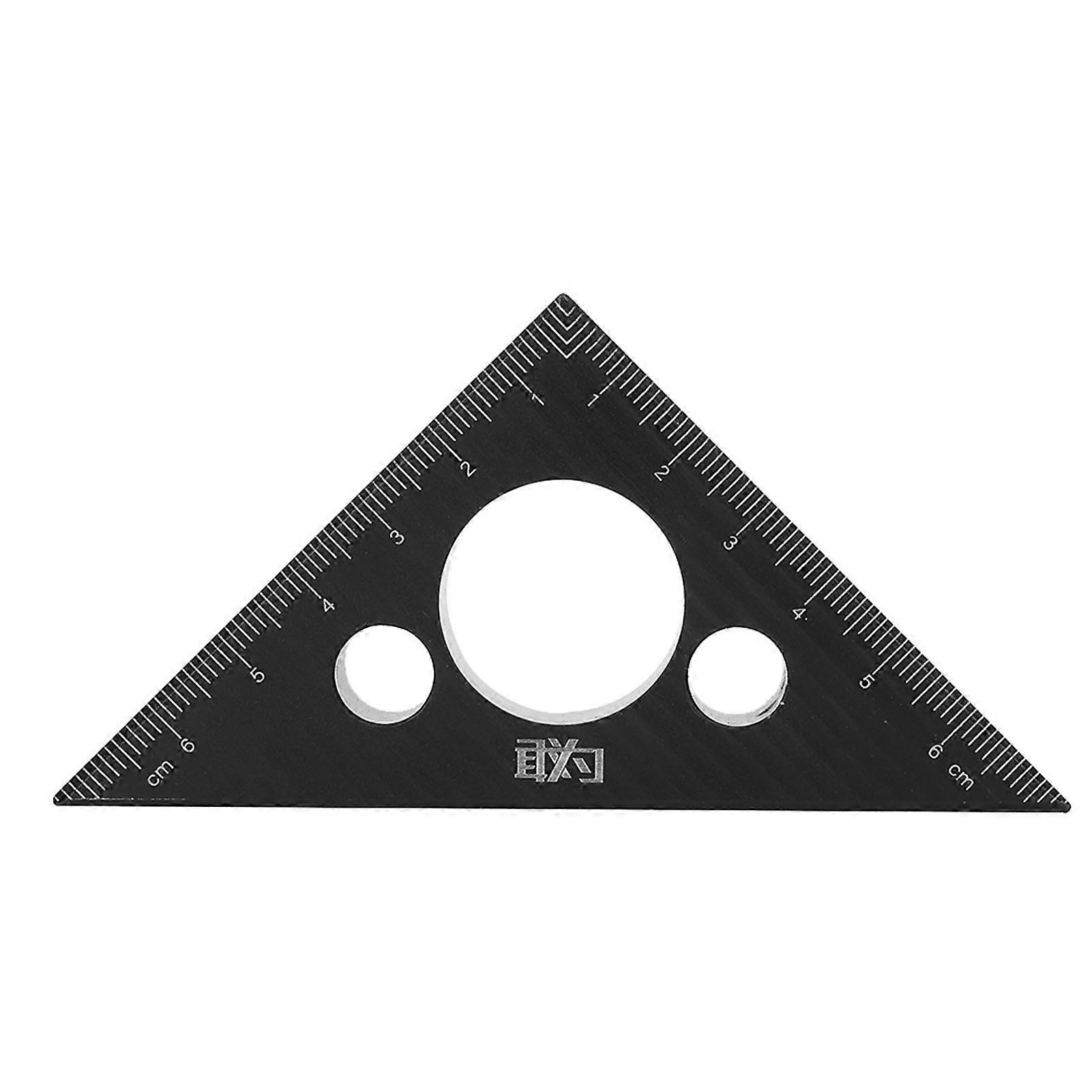 Règle d'angle triangulaire épaisse en alliage d'aluminium à 45 degrés, outil de mesure pour le travail du bois