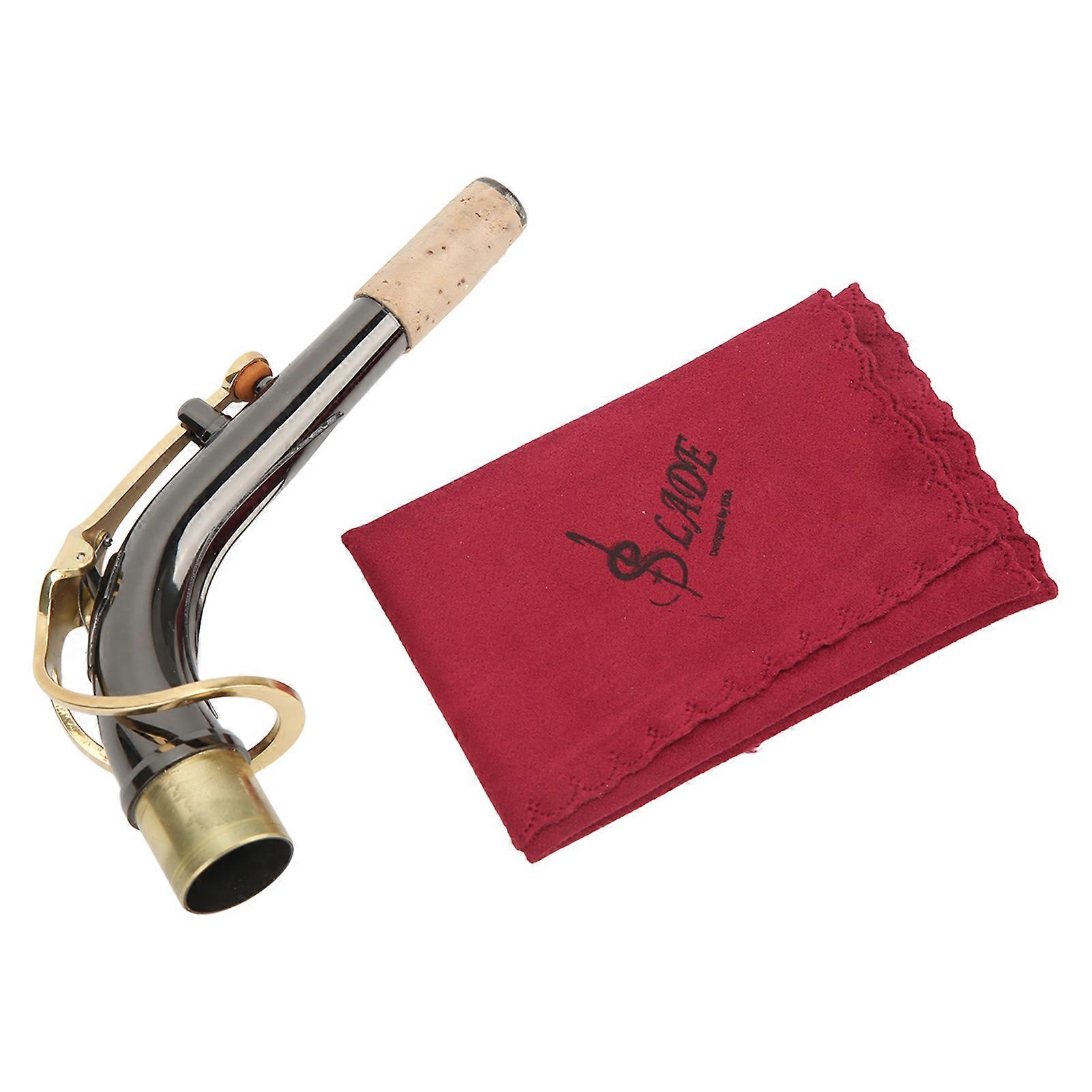 Accessoire pour saxophone alto en liège métallique avec manche courbé noir nickelé