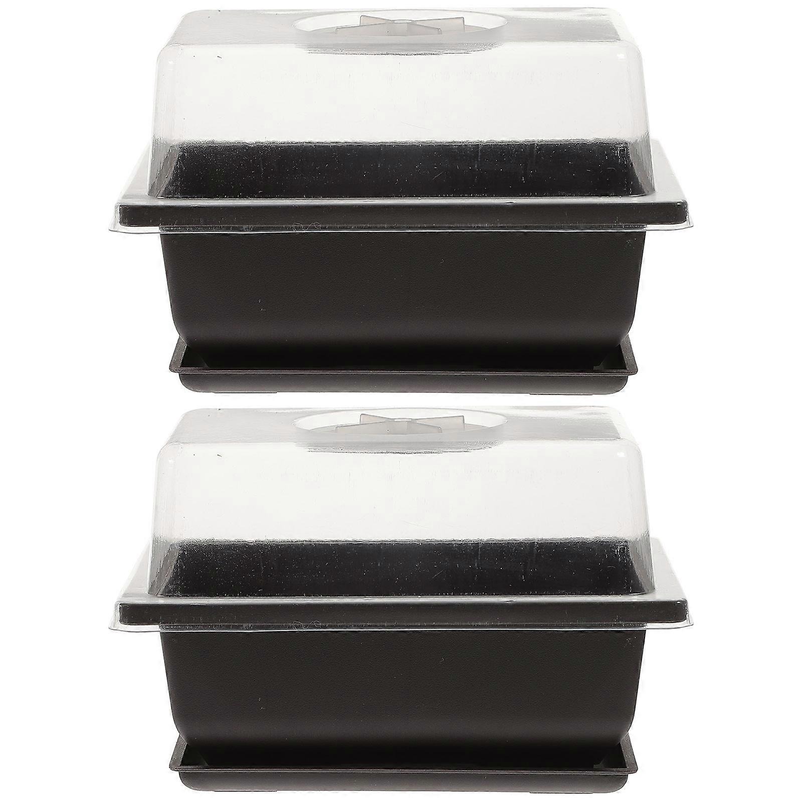 Planter Rectangle Tray Tray Transparent Plant Enthusiasts 16.20X12.00X5.00cm Seed Germination 2 Sets