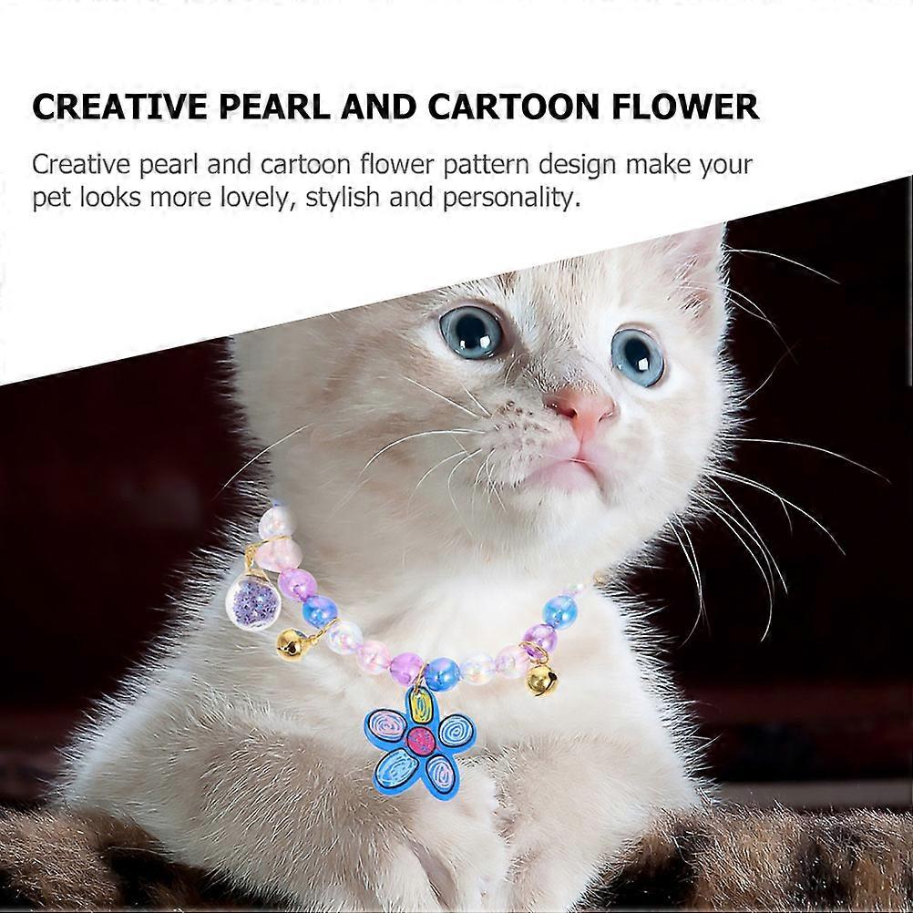 Decorative Pearl Collar Adjustable Puppy Collar for Pet Use
