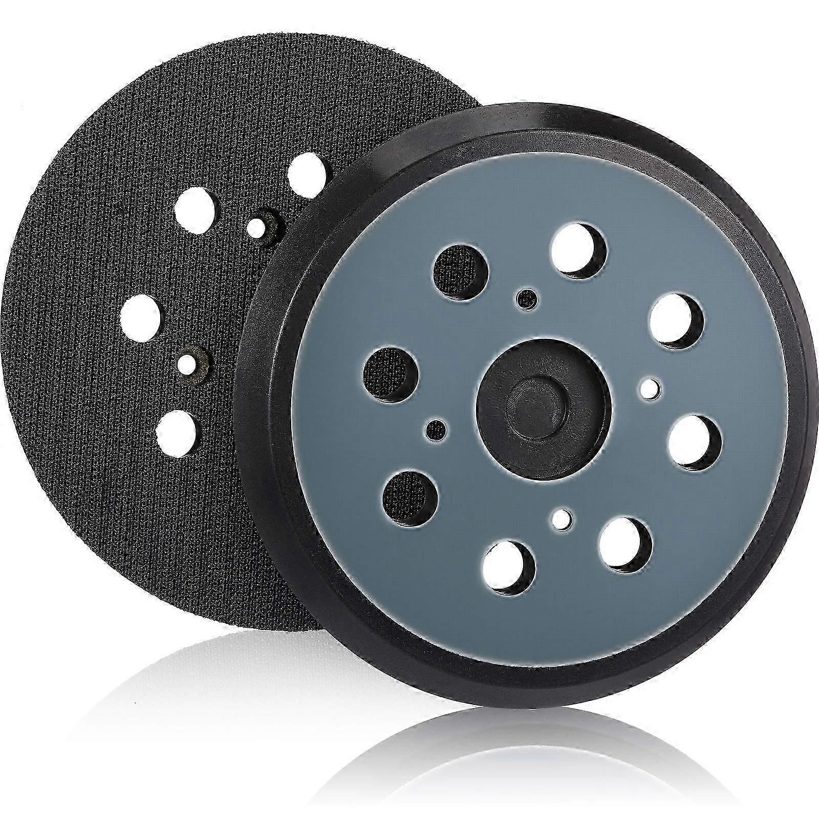2 Pieces 125mm 8 Hole Hook and Loop Orbital Sander Pad Replacement Sanding Pad (Blue,)