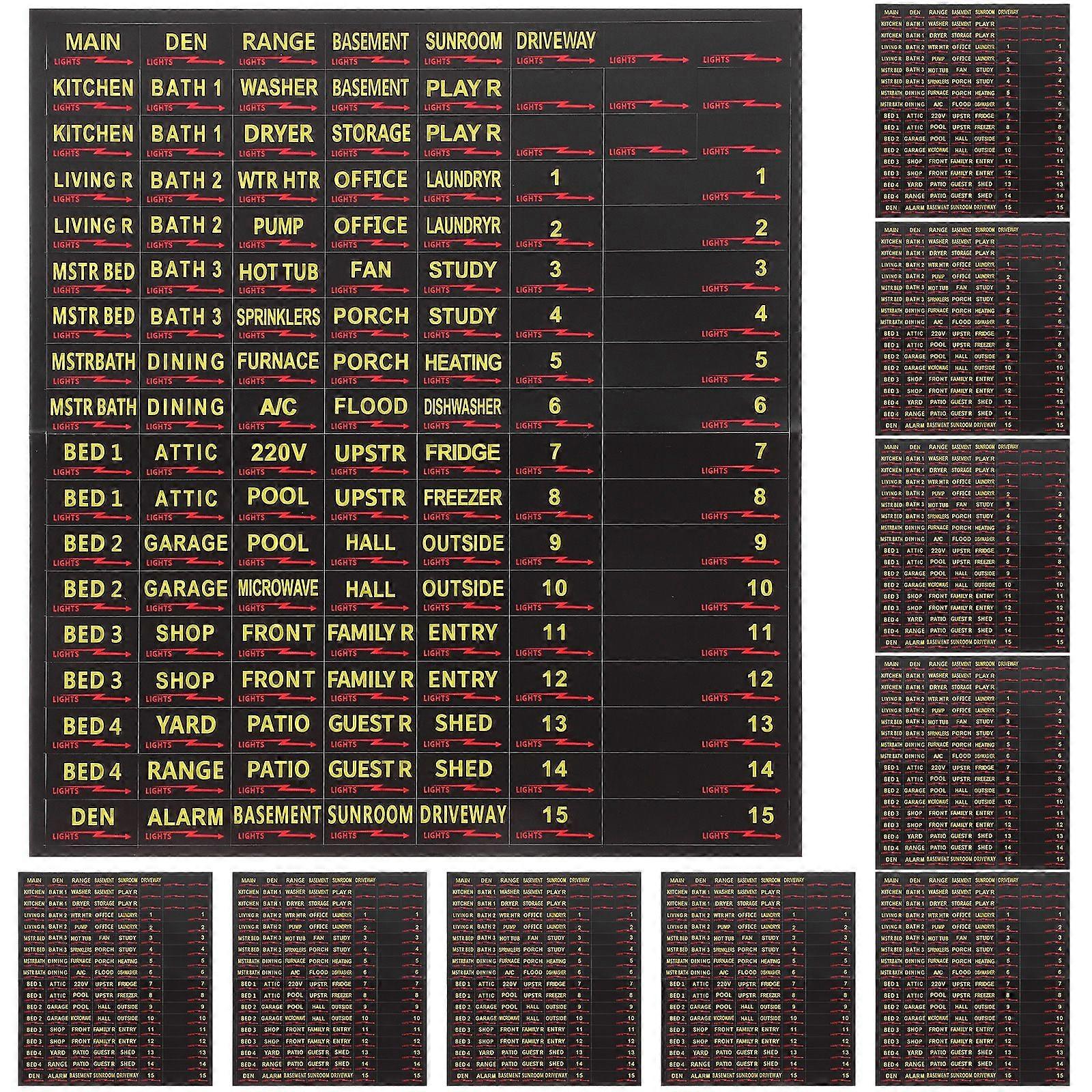 10 Sheets Electrical Panel Label Electrical Panel Labels Breaker Panel Label Circuit Breaker Sticker