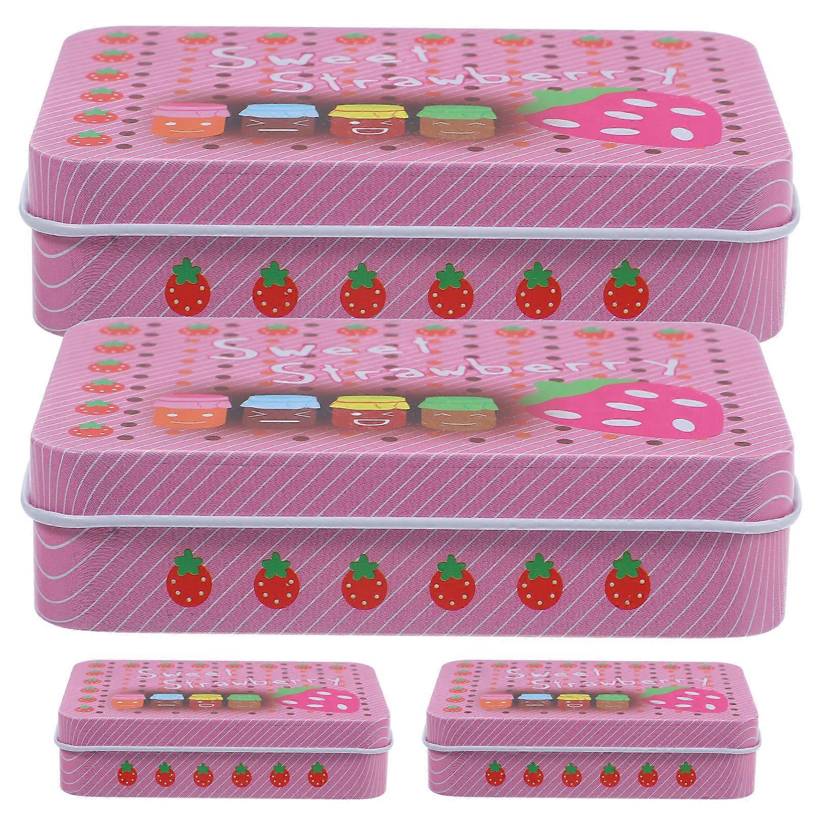 Playing Cards Holder Tinplate Case For Cards Storage Container Durability 4Set
