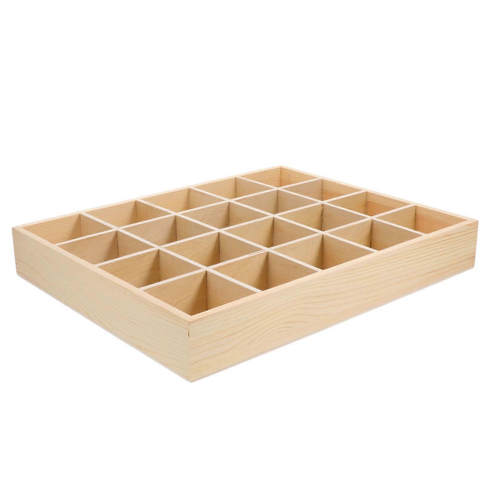 Wooden Cosmetics Organizer Box for Storage 2Pcs Desktop Divider