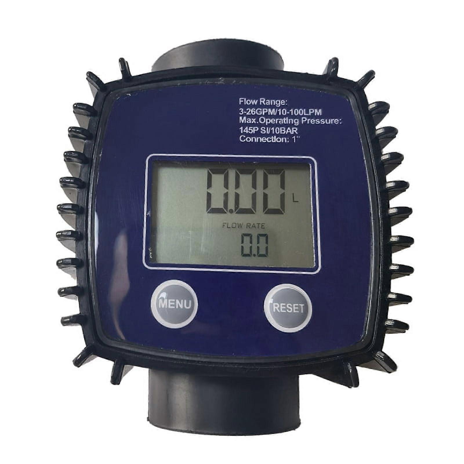 Turbine Oil Fuel Flow Meter K25 Water LCD Pipeline Liquid Sensors 2.3-3.3V-B Blue
