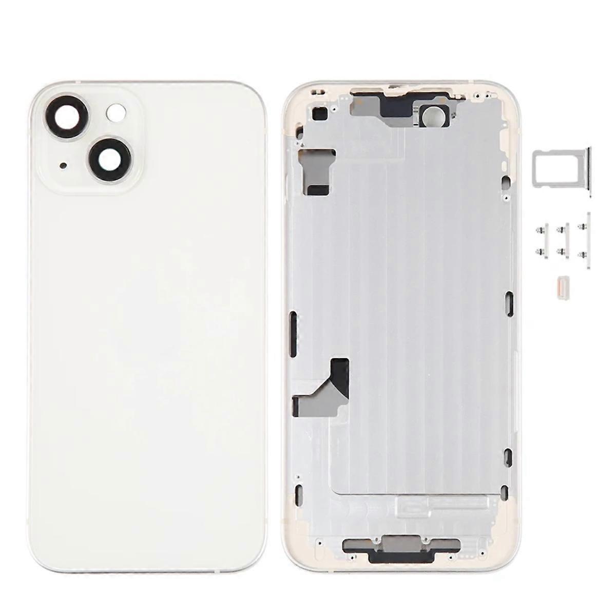 Battery New Back Housing for Housing Back Cover+Mid Chassis Frame+SIM Tray+Side Key 14 Middle Frame White